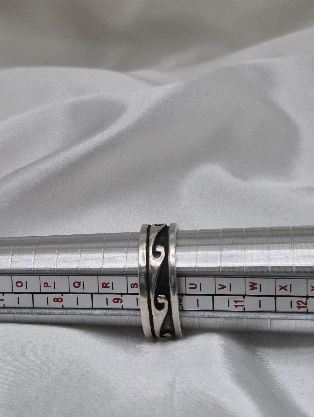 Sterling Silver Men's Women's Wave Pattern Marked 925 103 Band Size 10